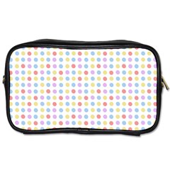 Blue Pink Yellow Eggs On White Toiletries Bags by snowwhitegirl