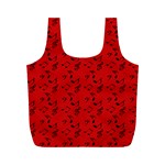 Red Music Full Print Recycle Bags (M)  Front