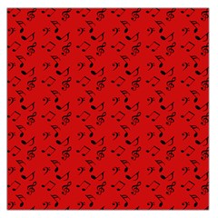 Red Music Large Satin Scarf (square) by snowwhitegirl