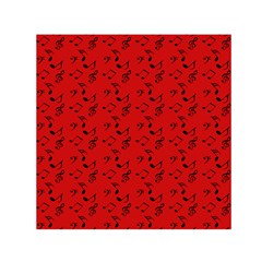 Red Music Small Satin Scarf (square) by snowwhitegirl