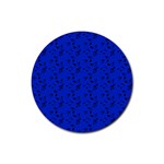 Royal Blue Music Rubber Coaster (Round)  Front