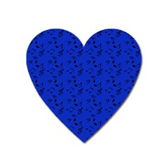 Royal Blue Music Heart Magnet by snowwhitegirl