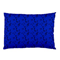 Royal Blue Music Pillow Case (two Sides) by snowwhitegirl