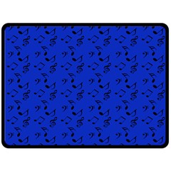 Royal Blue Music Double Sided Fleece Blanket (large)  by snowwhitegirl