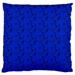 Royal Blue Music Standard Flano Cushion Case (two Sides) by snowwhitegirl