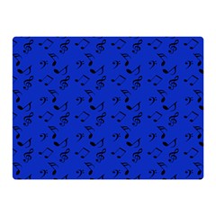 Royal Blue Music Double Sided Flano Blanket (mini)  by snowwhitegirl