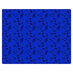 Royal Blue Music Double Sided Flano Blanket (medium)  by snowwhitegirl