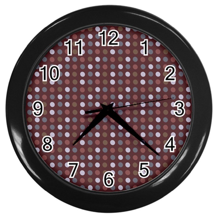 Grey Pink Lilac Brown Eggs On Brown Wall Clocks (Black)