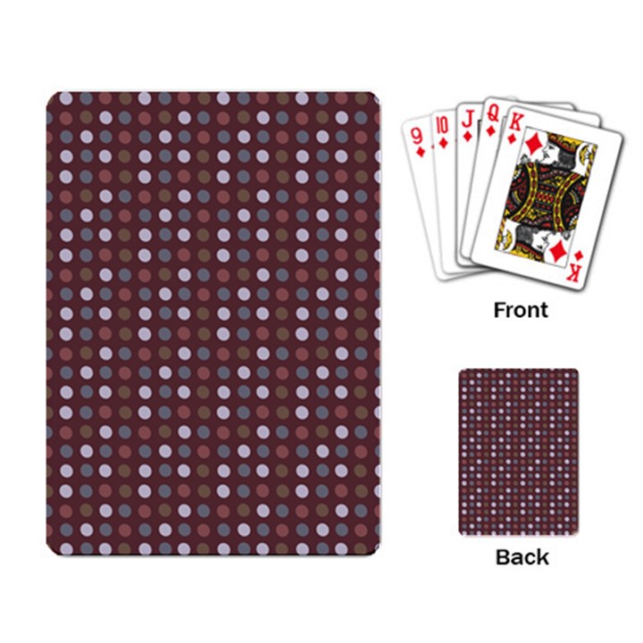 Grey Pink Lilac Brown Eggs On Brown Playing Card