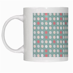 Pink Peach Grey Eggs On Teal White Mugs