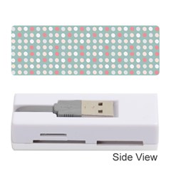 Pink Peach Grey Eggs On Teal Memory Card Reader (stick) 