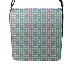 Pink Peach Grey Eggs On Teal Flap Messenger Bag (l)  by snowwhitegirl