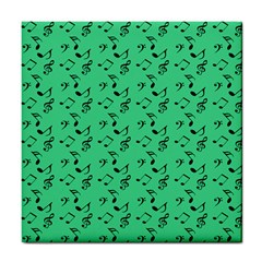 Green Music Tile Coasters