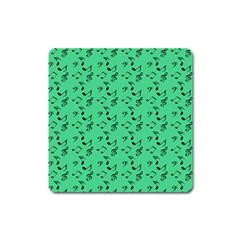 Green Music Square Magnet