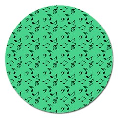 Green Music Magnet 5  (round)