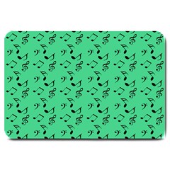 Green Music Large Doormat  by snowwhitegirl