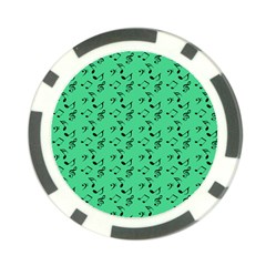 Green Music Poker Chip Card Guard