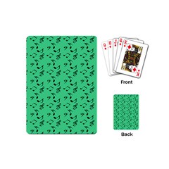 Green Music Playing Cards (mini)  by snowwhitegirl