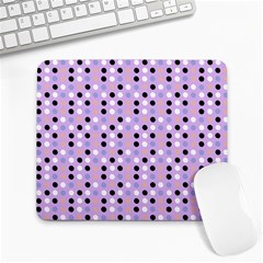 Black White Pink Blue Eggs On Violet Large Mousepads by snowwhitegirl