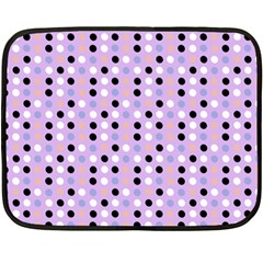 Black White Pink Blue Eggs On Violet Double Sided Fleece Blanket (mini)  by snowwhitegirl