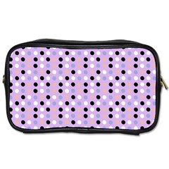 Black White Pink Blue Eggs On Violet Toiletries Bags by snowwhitegirl