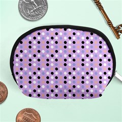 Black White Pink Blue Eggs On Violet Accessory Pouches (medium)  by snowwhitegirl