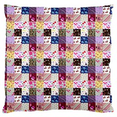 Quilt Of My Patterns Small Large Cushion Case (one Side) by snowwhitegirl