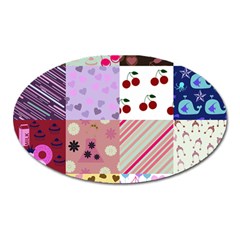 Quilt Of My Patterns Oval Magnet