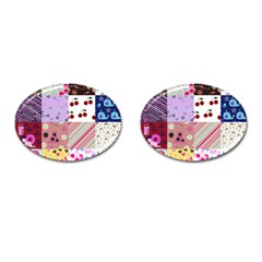 Quilt Of My Patterns Cufflinks (oval)