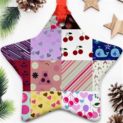 Quilt Of My Patterns Star Ornament (two Sides)