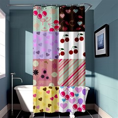 Quilt Of My Patterns Shower Curtain 36  X 72  (stall)  by snowwhitegirl