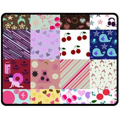 Quilt Of My Patterns Double Sided Fleece Blanket (medium)  by snowwhitegirl