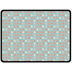 Peach Pink Eggs On Green Fleece Blanket (large)  by snowwhitegirl