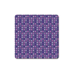 Violet Grey Purple Eggs On Grey Blue Square Magnet by snowwhitegirl