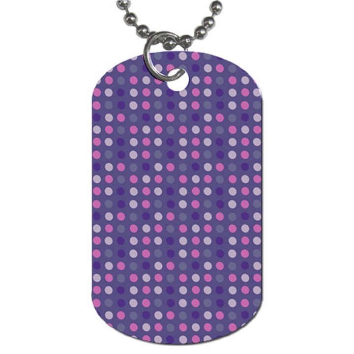 Violet Grey Purple Eggs On Grey Blue Dog Tag (One Side)