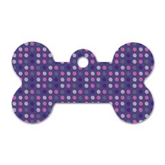 Violet Grey Purple Eggs On Grey Blue Dog Tag Bone (one Side) by snowwhitegirl