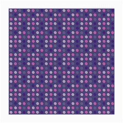 Violet Grey Purple Eggs On Grey Blue Medium Glasses Cloth (2-side) by snowwhitegirl