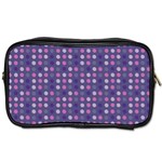 Violet Grey Purple Eggs On Grey Blue Toiletries Bags Front