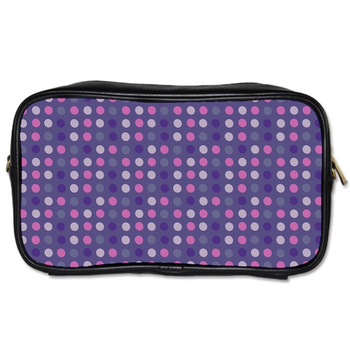 Violet Grey Purple Eggs On Grey Blue Toiletries Bags