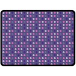 Violet Grey Purple Eggs On Grey Blue Fleece Blanket (Large)  80 x60  Blanket Front