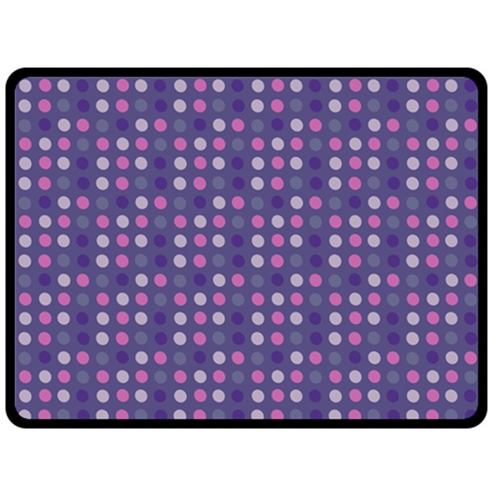 Violet Grey Purple Eggs On Grey Blue Fleece Blanket (Large) 