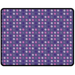 Violet Grey Purple Eggs On Grey Blue Fleece Blanket (medium)  by snowwhitegirl