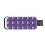 Violet Grey Purple Eggs On Grey Blue Portable USB Flash (Two Sides) Front