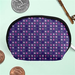 Violet Grey Purple Eggs On Grey Blue Accessory Pouches (medium)  by snowwhitegirl