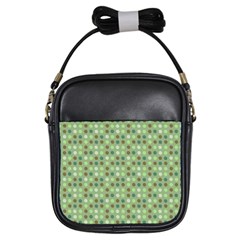 Green Brown  Eggs On Green Girls Sling Bags