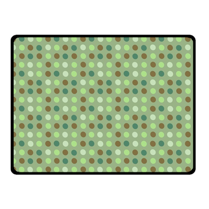 Green Brown  Eggs On Green Fleece Blanket (Small)