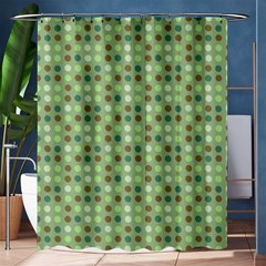 Green Brown  Eggs On Green Shower Curtain 60  X 72  (medium)  by snowwhitegirl