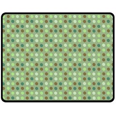 Green Brown  Eggs On Green Double Sided Fleece Blanket (medium)  by snowwhitegirl