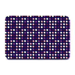 Peach Purple Eggs On Navy Blue Plate Mats