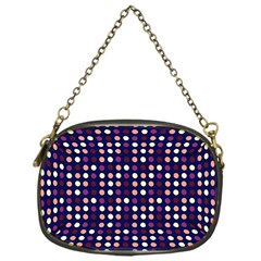 Peach Purple Eggs On Navy Blue Chain Purses (one Side)  by snowwhitegirl